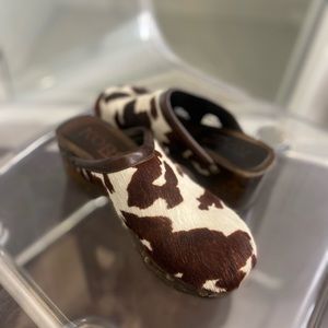 Michael Kors cow print clogs